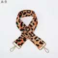 Correa de repuesto con estampado de leopardo y hebilla metálica ajustable para bolsos. - Dorado / Naranja