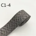 Schwarz-weißer melierter Gurtband Detailbild, strapazierfähiges Webband zum Nähen und Taschen. - C1-4 Schwarz und Weiß