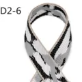 5cm wide jacquard webbing strap black grey geometric pattern for clothing and luggage belt use - Black White Gray Geometric (D2-6)