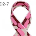 5cm wide jacquard camouflage webbing strap for bags and garments, durable fashion accessory detail. - Pink Red Beige Camouflage (D2-7)