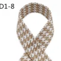 5cm καφέ και λευκή υφαντή ταινία jacquard pied de poule για τσάντες και ρούχα ραπτική - Καφέ Λευκό Πόδι του Πετεινού