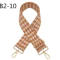 Replacement houndstooth jacquard bag strap, adjustable shoulder crossbody strap for purse. - B2-10 Brown and White Houndstooth