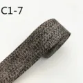 Nastro jacquard multicolore, larghezza 3,8 cm, finitura in tessuto resistente per borse. - C1-7 Nero e Beige