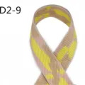 Detailed close-up view of 5cm wide jacquard webbing strap with colorful camouflage pattern. - Yellow Pink Brown Camouflage (D2-9)