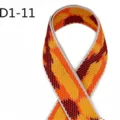 5cm Wide Jacquard Webbing Strap Detail Colorful Geometric Pattern Replacement Bag Strap - Orange Yellow Deep Red Colorblock (D2-11)