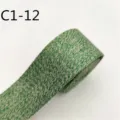 Nastro tessuto jacquard multicolore 3,8cm abbigliamento valigeria cucito accessorio - C1-12 Verde e Beige