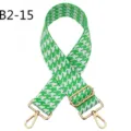 Green white houndstooth bag strap replacement adjustable cross body strap accessories - B2-15 Green and White Houndstooth
