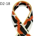 5cm wide jacquard webbing strap camouflage black white orange fashion bag clothing accessory - Black White Orange Yellow Edge Camouflage (D2-18)