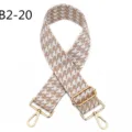Fashionable adjustable houndstooth jacquard replacement strap for crossbody bags. - B2-20 Houndstooth