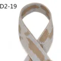 5cm wide jacquard camo webbing strap for luggage garments bags and DIY sewing crafts details. - Beige Gray Light Brown Interwoven (D2-19)