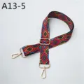Sangle de sac de remplacement tissée colorée de style ethnique avec boucles et crochets. - A13-5 Géométrique Coloré