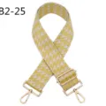 Yellow houndstooth bag strap replacement, adjustable shoulder crossbody strap accessories. - B2-25 Yellow and Beige Houndstooth