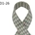 Λεπτομερής όψη της πράσινης υφαντής ζώνης jacquard pied-de-poule 5cm για τσάντες και ρούχα. - Πράσινο Λευκό Πόδι του Πετεινού