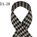Υφαντός ιμάντας jacquard pied-de-poule 5cm για τσάντες και αξεσουάρ ρουχισμού μόδας - Μαυρόασπρο Pied-de-poule