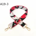 Replacement camouflage jacquard bag strap with gold metal hardware, adjustable length. - A19-3
