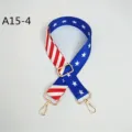 Sangle de sac large motif drapeau américain de rechange réglable pour bandoulière - Motif Drapeau