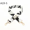 Replacement jacquard camouflage bag strap with adjustable gold metal hardware and hooks. - A19-5