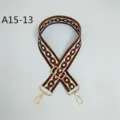 Large sangle de sac de rechange avec motif chaîne marron, bandoulière réglable et pratique. - Motif Cercle de Chaîne Marron