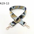 Replacement jacquard camo bag strap ethnic style adjustable shoulder strap with gold hooks. - A19-13