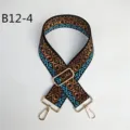 Ethnic style wide replacement shoulder strap for women bags, adjustable jacquard strap. - Style B12-4 / Gold