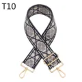 Sangle de sac brodée style ethnique large bandoulière de remplacement accessoire doré - T10 / Or