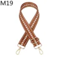 Geflochtener Ersatztaschenriemen verstellbarer brauner Schultergurt mit goldener Hardware Muster - m19