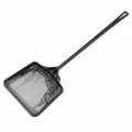 Black plastic fish landing net for aquarium fish tank, 62cm long with 20cm square head. - No.1 / 62cm