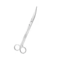 Stainless steel curved aquarium plant scissors for precision fish tank landscaping maintenance. - 25cm Satin Curved Scissors