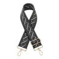 Sangle d'épaule de rechange tissée réglable pour sacs bandoulière avec quincaillerie dorée et motif. - N21