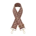 Sangle de sac jacquard réglable de rechange bandoulière avec quincaillerie en métal doré - N17