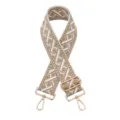 Bandoulière de sac à main tissée de rechange avec motif géométrique et accessoires dorés. - N13