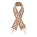 Bandoulière de rechange jacquard pour sacs, longueur réglable avec accessoires en métal doré. - N12