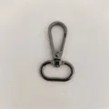 Schwarzer Metall Karabinerhaken mit drehbarer Oese fuer Handtaschen und Schluesselanhaenger Zubehoer - Gunmetal