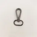 Mousqueton pivotant en alliage de zinc pour sacs et porte-clés, couleur noir pistolet. - Gunmetal Carte (6-Fen)