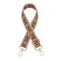 Ethnic style woven bag strap replacement adjustable crossbody shoulder strap for women purses - Silver Buckle / Z22 Brown Floral