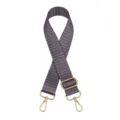 Replacement bag strap with ethnic geometric print, adjustable length and gold hardware. - Style X10