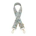 Woven bag strap replacement, ethnic style colorful pattern, adjustable crossbody shoulder strap - B3 Light Blue Brown Cartoon
