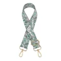 Wide replacement shoulder strap for women handbags, adjustable ethnic floral pattern bag strap. - B1 Light Green Cartoon
