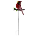 Piquet de jardin cardinal rouge en métal pour décoration de pelouse extérieure et cour. - Sac à bulles / Cardinal Debout