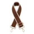 Bandoulière de sac de rechange en toile marron réglable avec matériel doré pour sac. - E-16