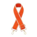 Courroie de sac orange tissée réglable bandoulière de rechange pour sacs à main de femme - E-10