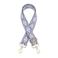Correa de hombro de repuesto ajustable para bolsos, con diseño geométrico azul. - Q-8 blue purple