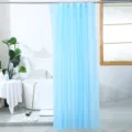 Solid blue waterproof PEVA shower curtain for bathroom partition, durable home decor fabric. - 180*180CM / Light Blue