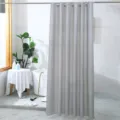 Solid grey PEVA waterproof shower curtain with hooks, durable bathroom curtain for home. - 180*180CM / Gray