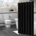 Solid black waterproof shower curtain for modern bathroom decor and privacy partition. - 180*180cm / Black