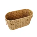 Woven storage basket for living room, handmade straw sundries and snack organizer bin. - 40*16.5*24CM / Light Coffee Imitation Rattan Without Lid