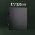 Carpeta de hojas sueltas de champiñón negro álbum de colección de fototarjetas 178x220mm - 20 Páginas 3 Pulgadas 4 Rejillas Términos de Marcador / Grande 7 Agujeros Negro