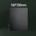 Moderna carpeta negra para tarjetas de fotos con discos 160x200mm album de hojas. - 20 Páginas 3 Pulgadas 4 Rejillas Sin Tira de Marcador / Pequeño - Negro