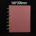 Pink disc bound notebook 160x200mm loose leaf planner binder aesthetic cute card collection book - 20 Pages 3 Inch 4 Grids Without Bookmark Strip / Small—Pink