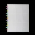 Translucent frosted discbound photocard binder with colorful mushroom rings for storage. - 20 Pages 3 Inch 9 Grids / 11 Holes Colorful